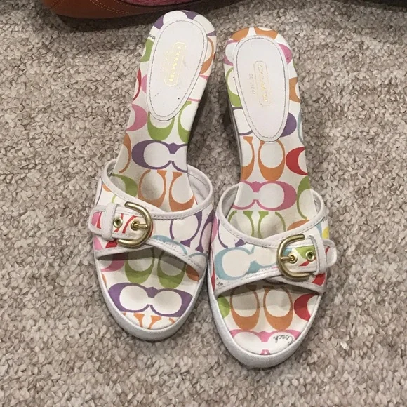 Coach Multicolor Wedges - Picture 3 of 4